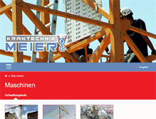 Tablet Screenshot of meier-krantechnik.de